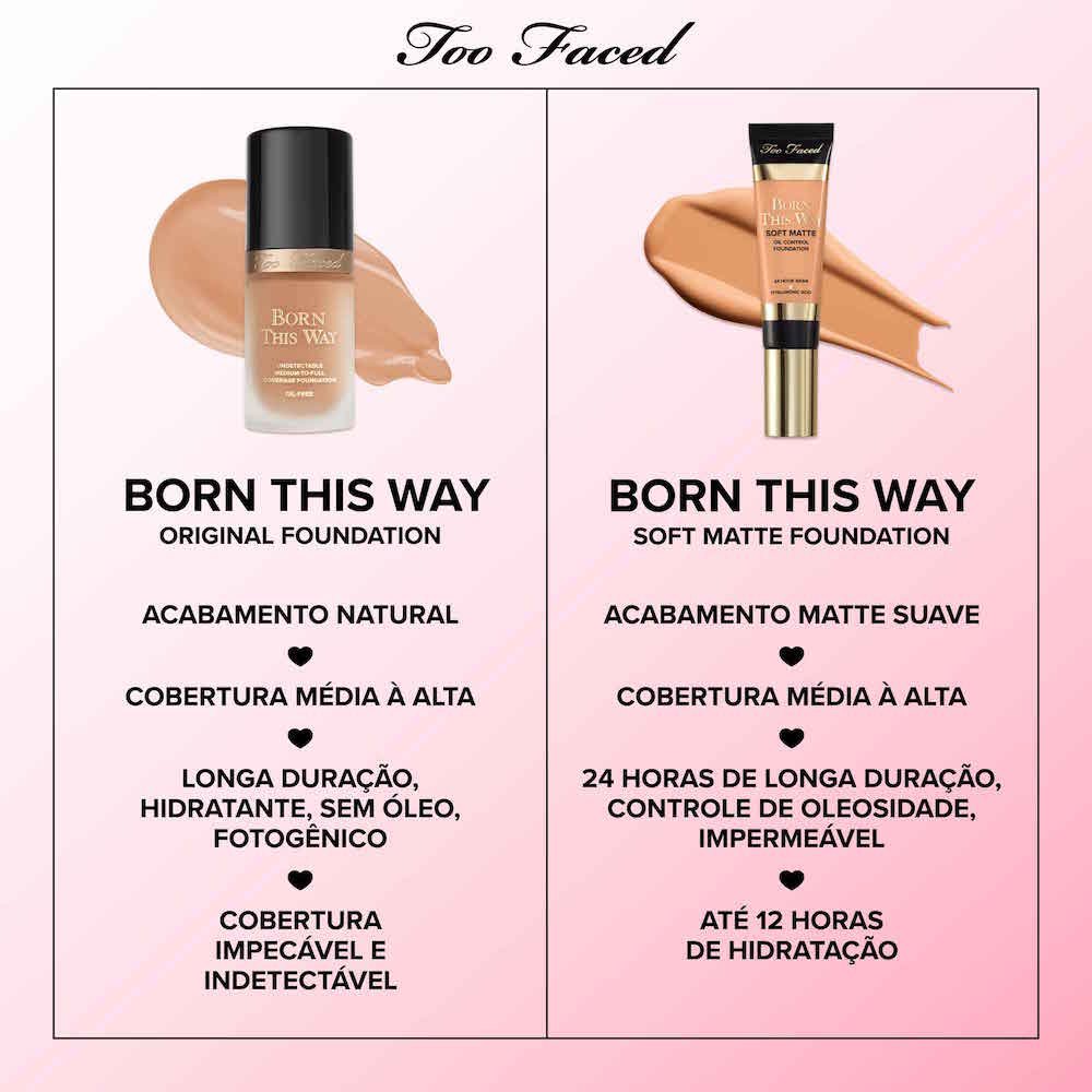 Base Líquida Soft Matte Too Faced Born This Way Butter Pecan 7