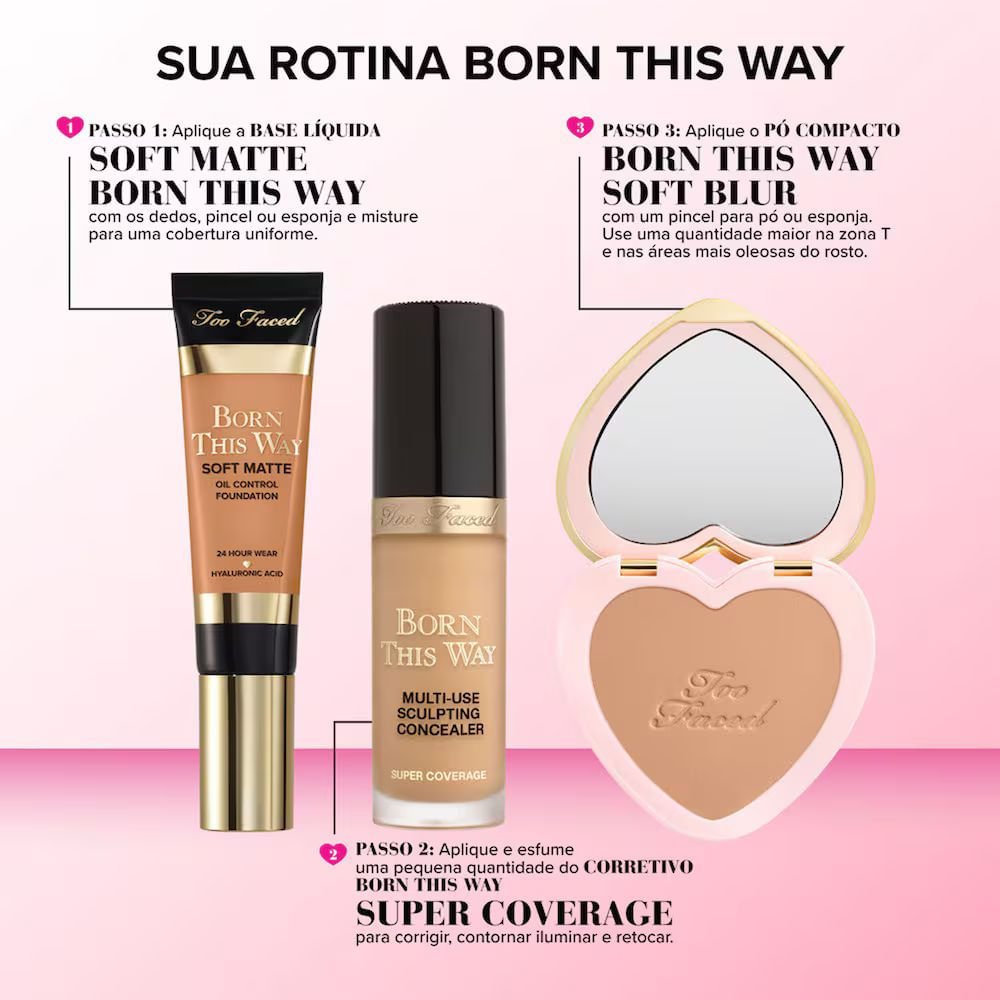 Base Líquida Soft Matte Too Faced Born This Way Natural Beige 8