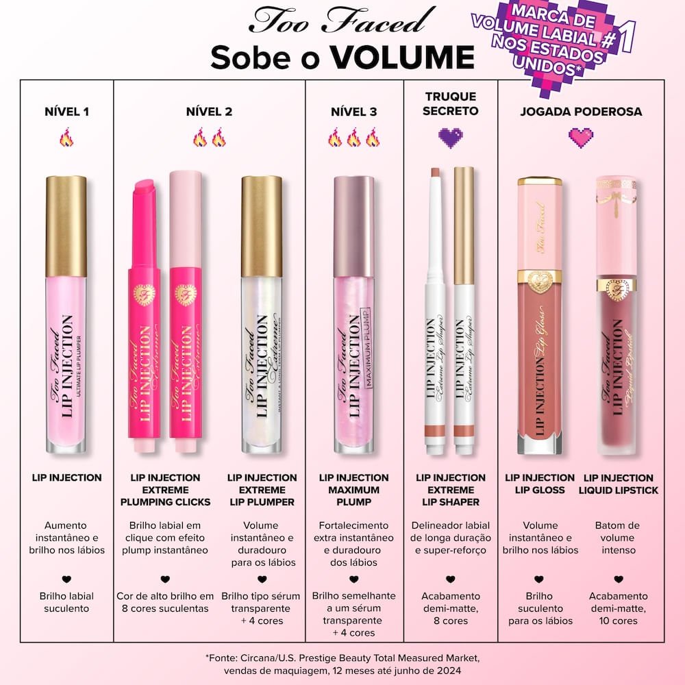 Gloss Too Faced Lip Injection Extreme Plumping Clicks - Voted Most Popular Voted Most Popular 8