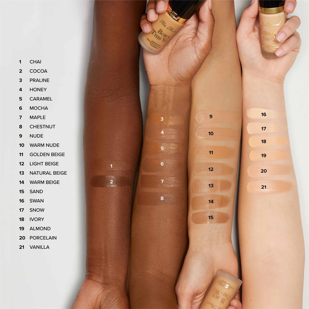 Base Too Faced Líquida Hidratante Born This Way Swan 10