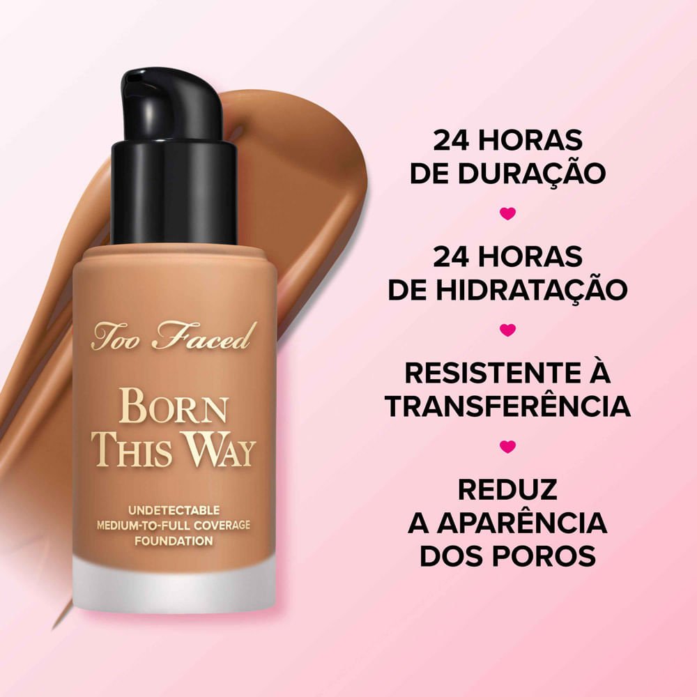 Base Líquida Too Faced Hidratante Born This Way Cocoa 4