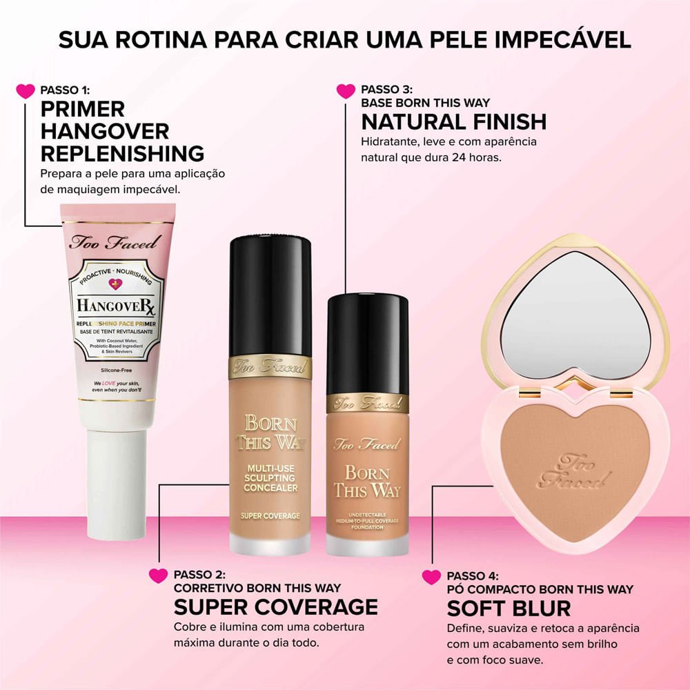 Base Too Faced Líquida Hidratante Born This Way Warm Nude 7