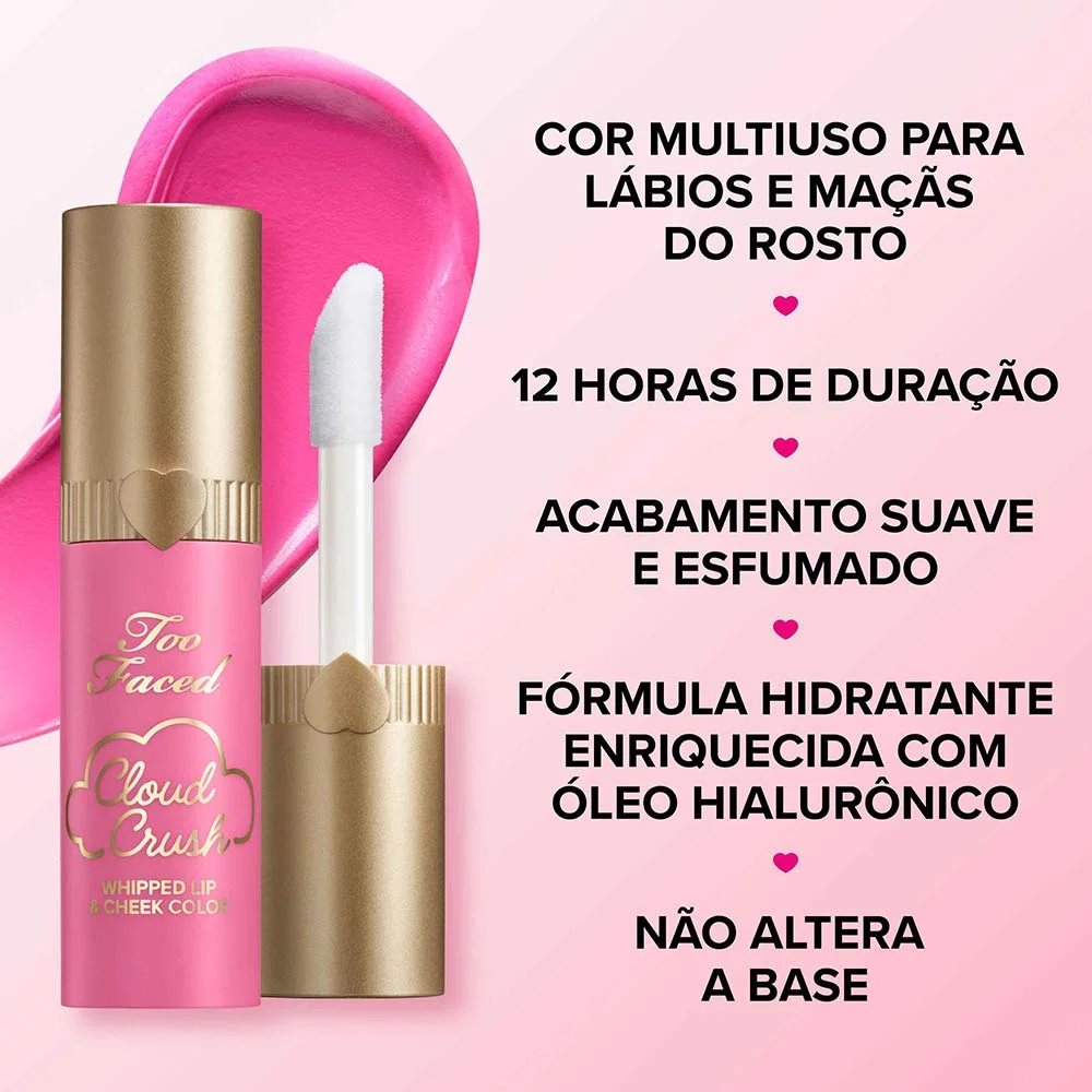 Kit Too Faced Blush Multifuncional Lip & Cheek Cloud Crush - Edição Limitada ÚNICO 3