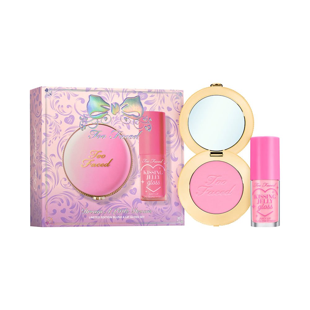 Kit Lip Oil Gloss Kissing Jelly e Blush em Pó Cloud Crush Too Faced- VALE 428 POR 329 ÚNICO 1