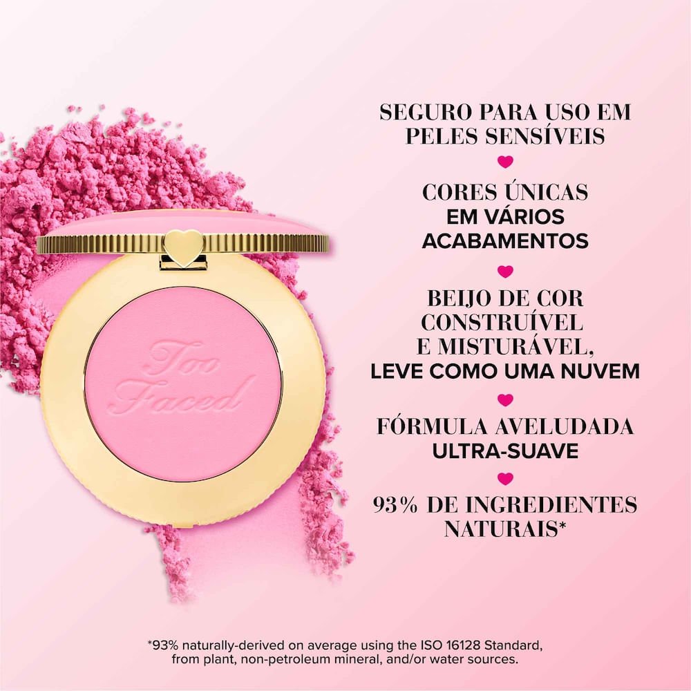 Kit Lip Oil Gloss Kissing Jelly e Blush em Pó Cloud Crush Too Faced- VALE 428 POR 329 ÚNICO 5