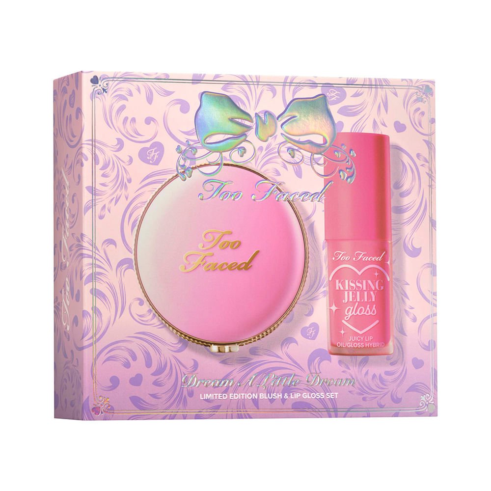 Kit Lip Oil Gloss Kissing Jelly e Blush em Pó Cloud Crush Too Faced- VALE 428 POR 329 ÚNICO 10