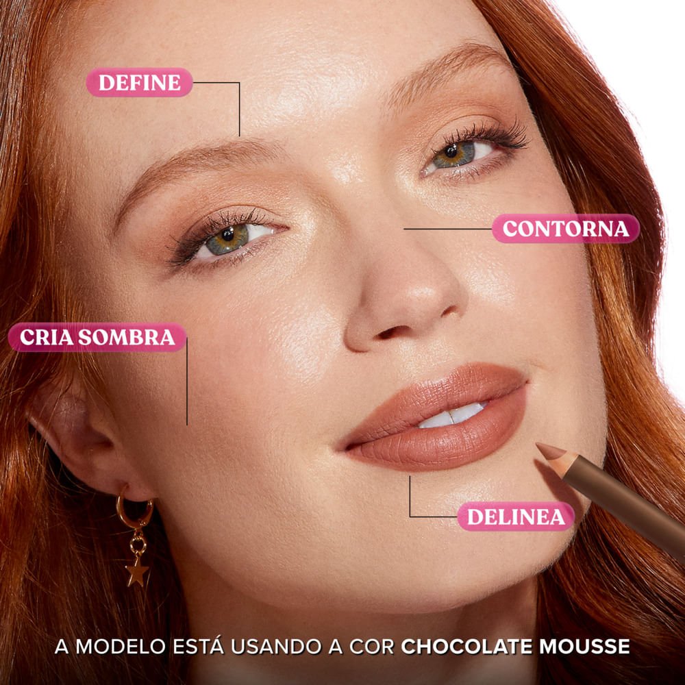Lápis Multifuncional para Contorno e Definição Chocolate Too Faced Chocolate Mousse 7