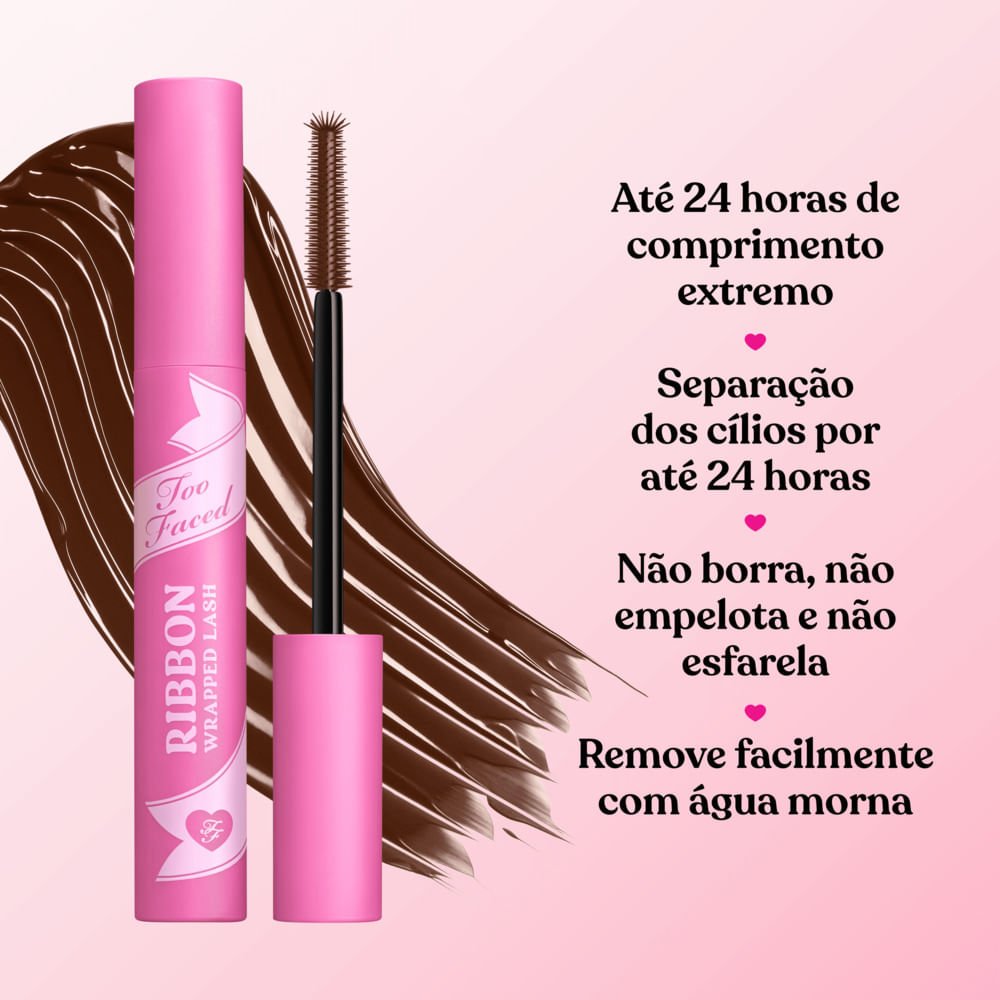 Máscara de Cílios Ribbon Wrapped Lash Chocolate Too Faced Chocolate 4