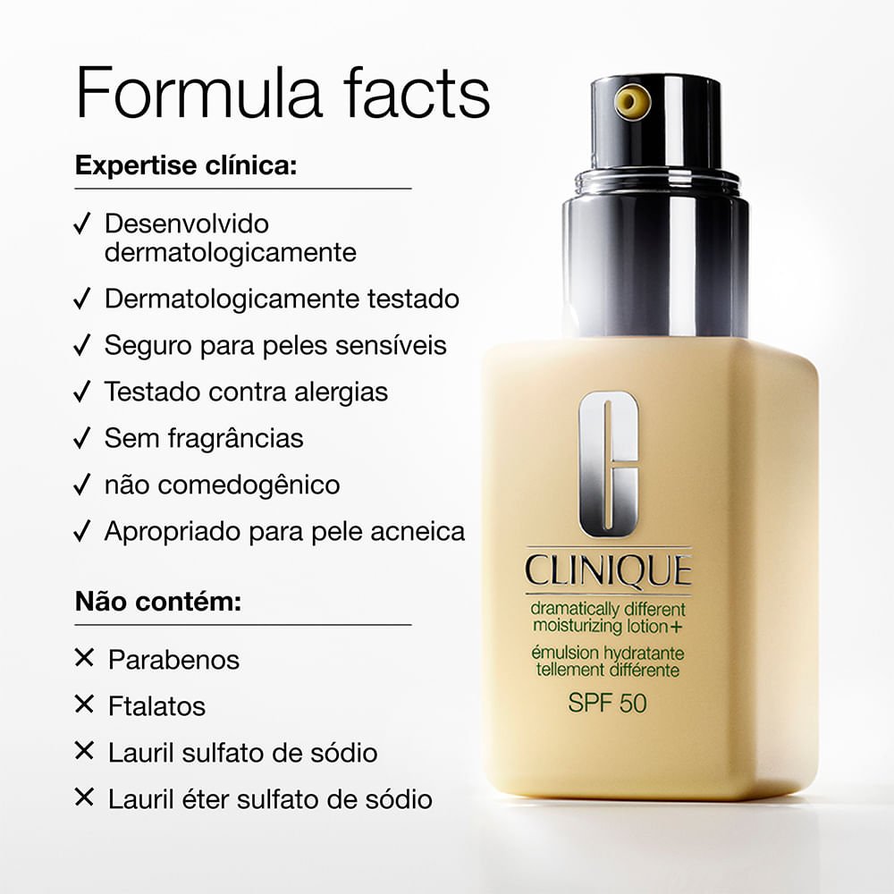 Hidratante Clinique Facial em Loção com FPS 50 Dramatically Different™ 75ml 5