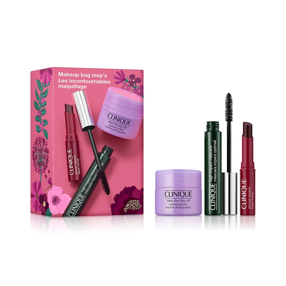 Kit Mais Amados de Maquiagem - Máscara de Cílios, Batom Black Honey e Demaquilante