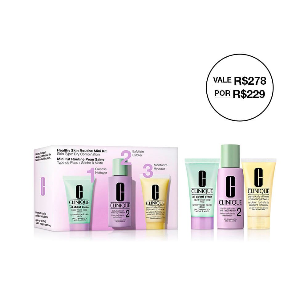 Kit de Skincare 3 Passos - Pele Tipo 2
