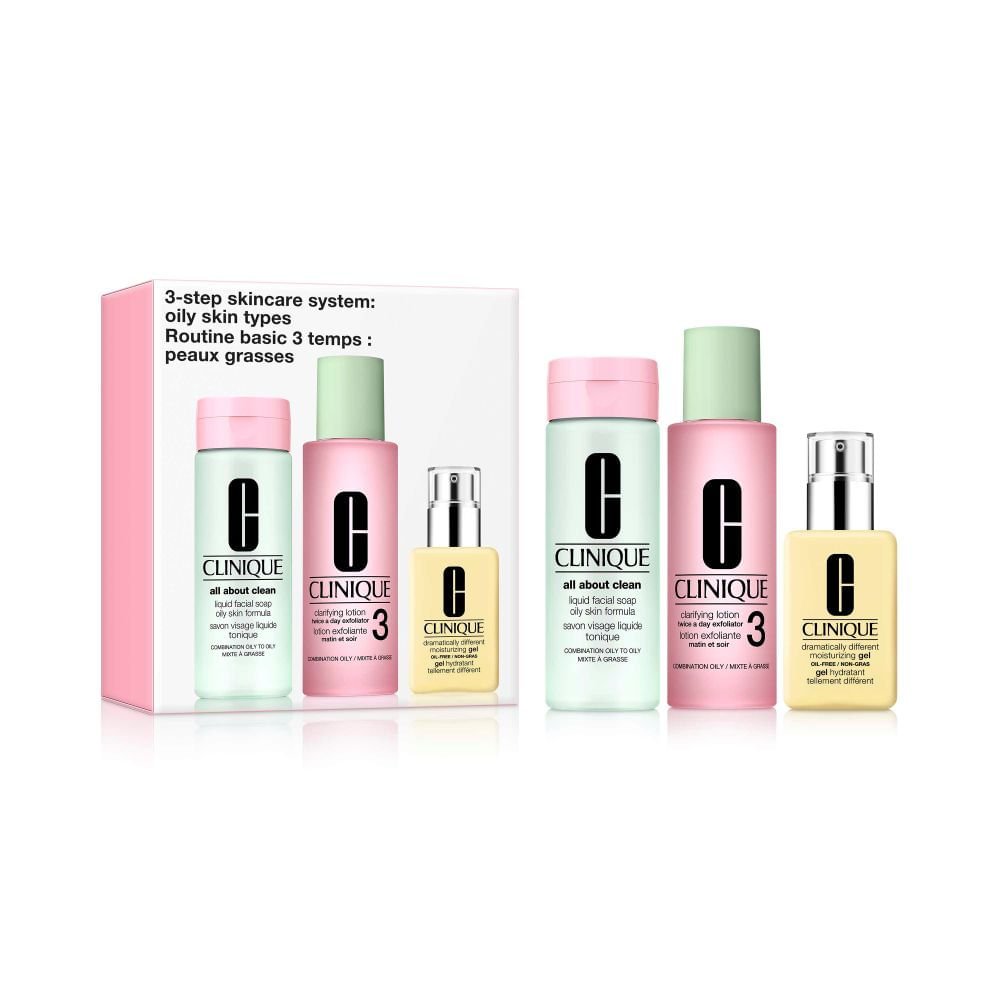 Kit Clinique de Skincare 3 Passos - Pele Tipo 3