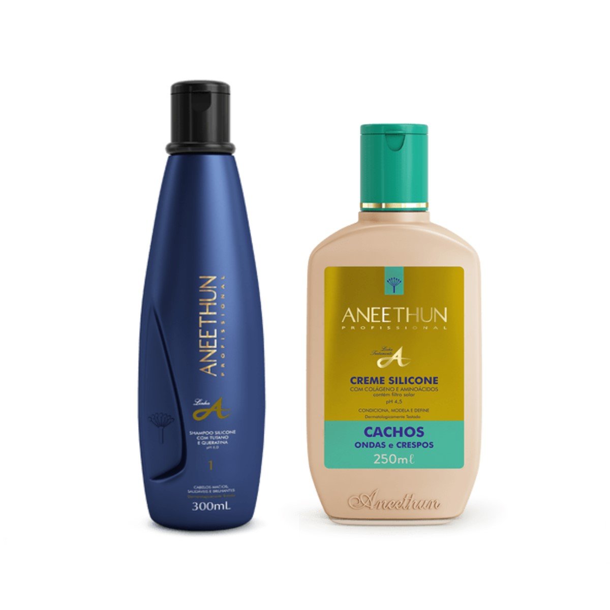 Kit Aneethun Linha A Shampoo 300ml + Creme Cachos 250ml