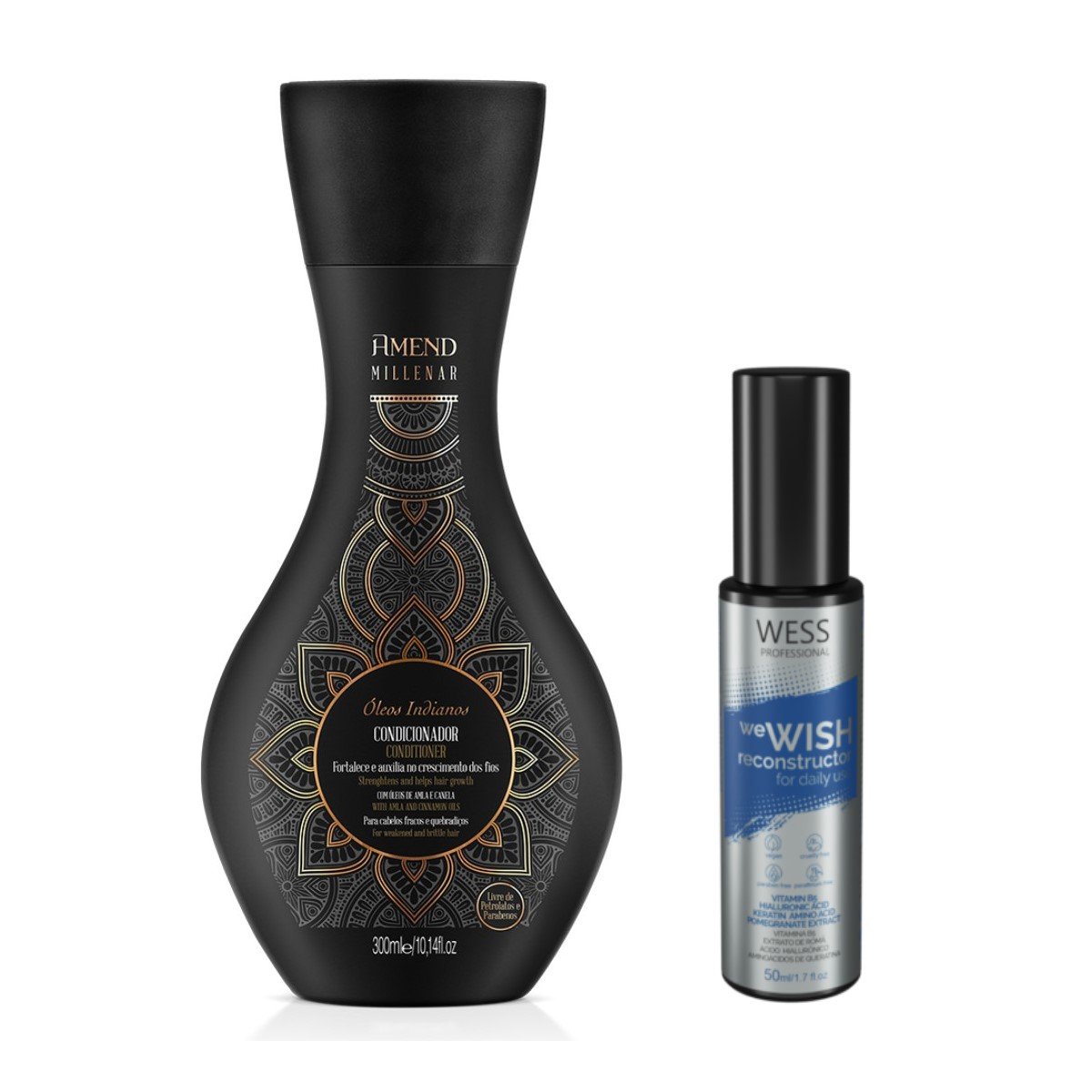 Amend Condicionador Oleos Indianos 300ml + Wess We Wish 50ml ÚNICO 1