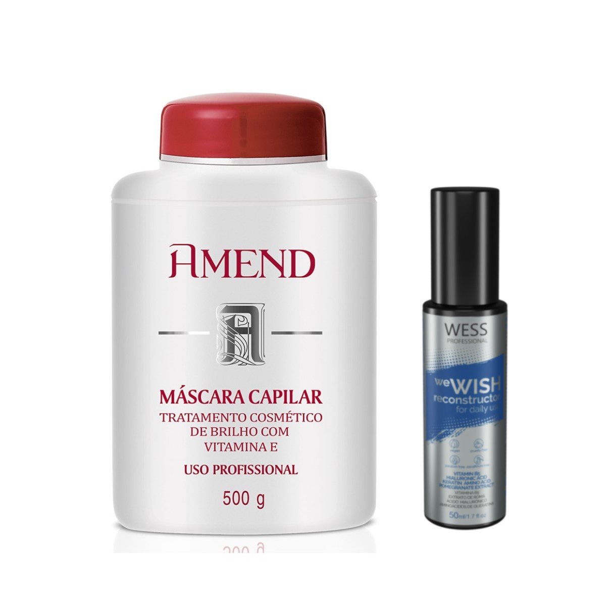 Amend Máscara Brilho Vitamina E 500g + Wess We Wish50ml