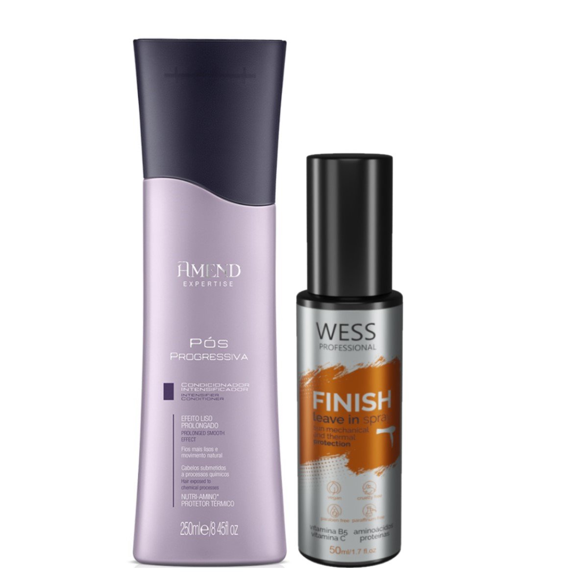 Amend Condicionador Pós Progressiva 250ml + Wess Finish 50ml ÚNICO 1