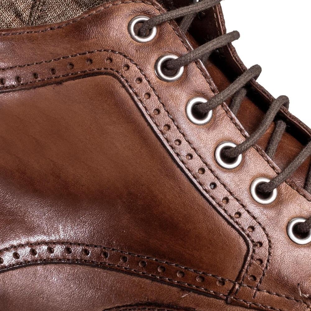 Bota Rafarillo Coturno Masculina Couro Aumenta Altura Marrom 6