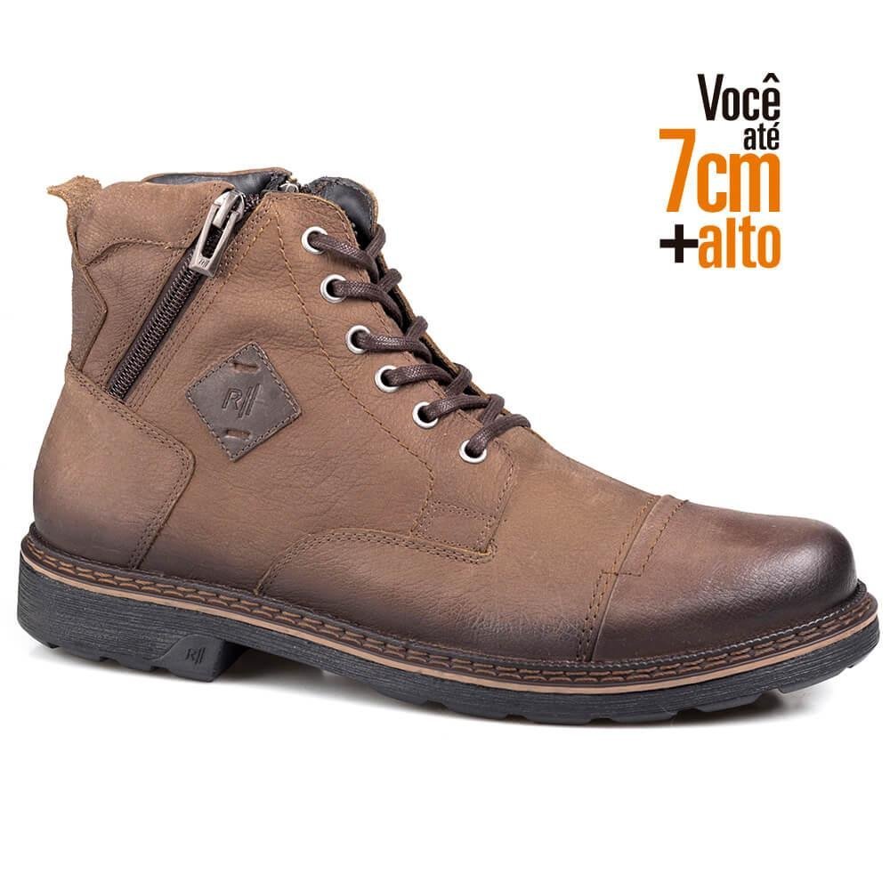 Bota Everest Alth Couro Rafarillo Aumenta Altura 7cm Marrom 2