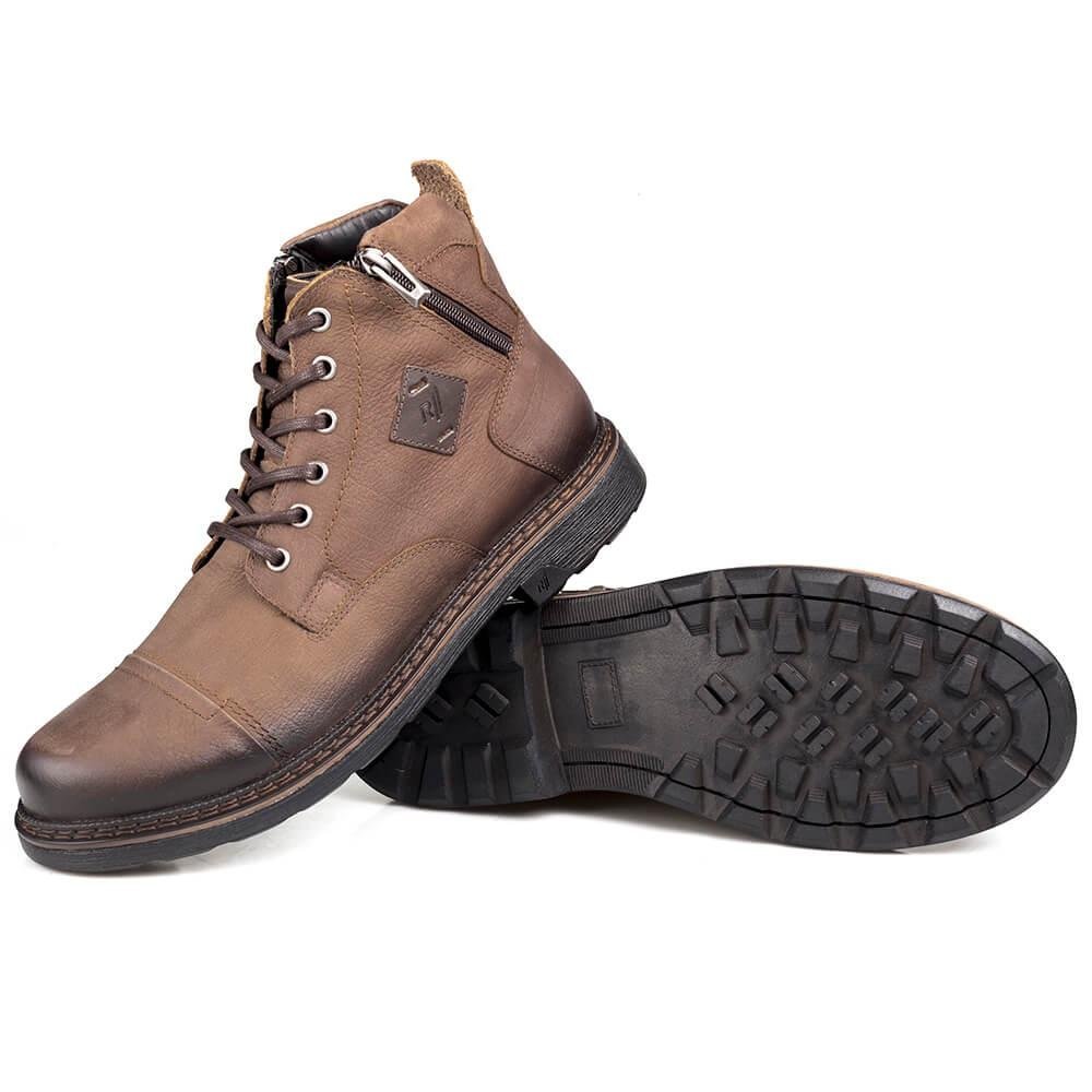 Bota Everest Alth Couro Rafarillo Aumenta Altura 7cm Marrom 3
