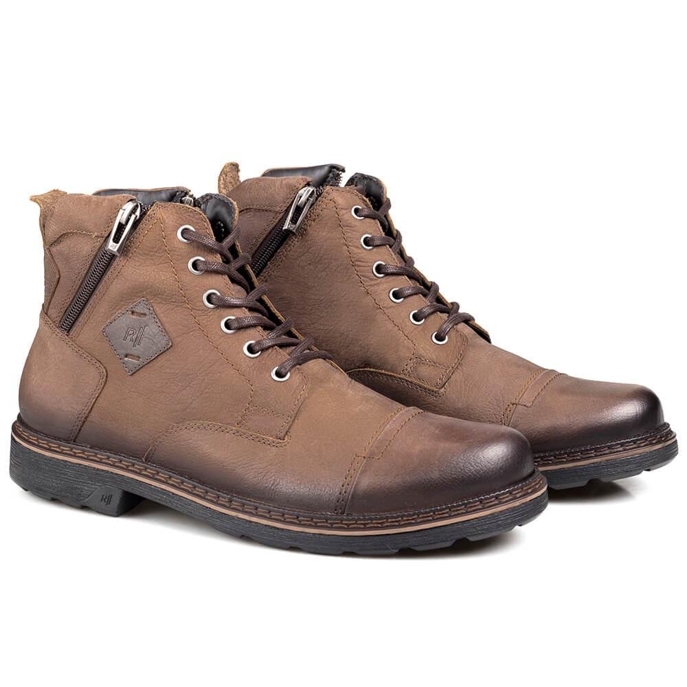 Bota Everest Alth Couro Rafarillo Aumenta Altura 7cm Marrom 5
