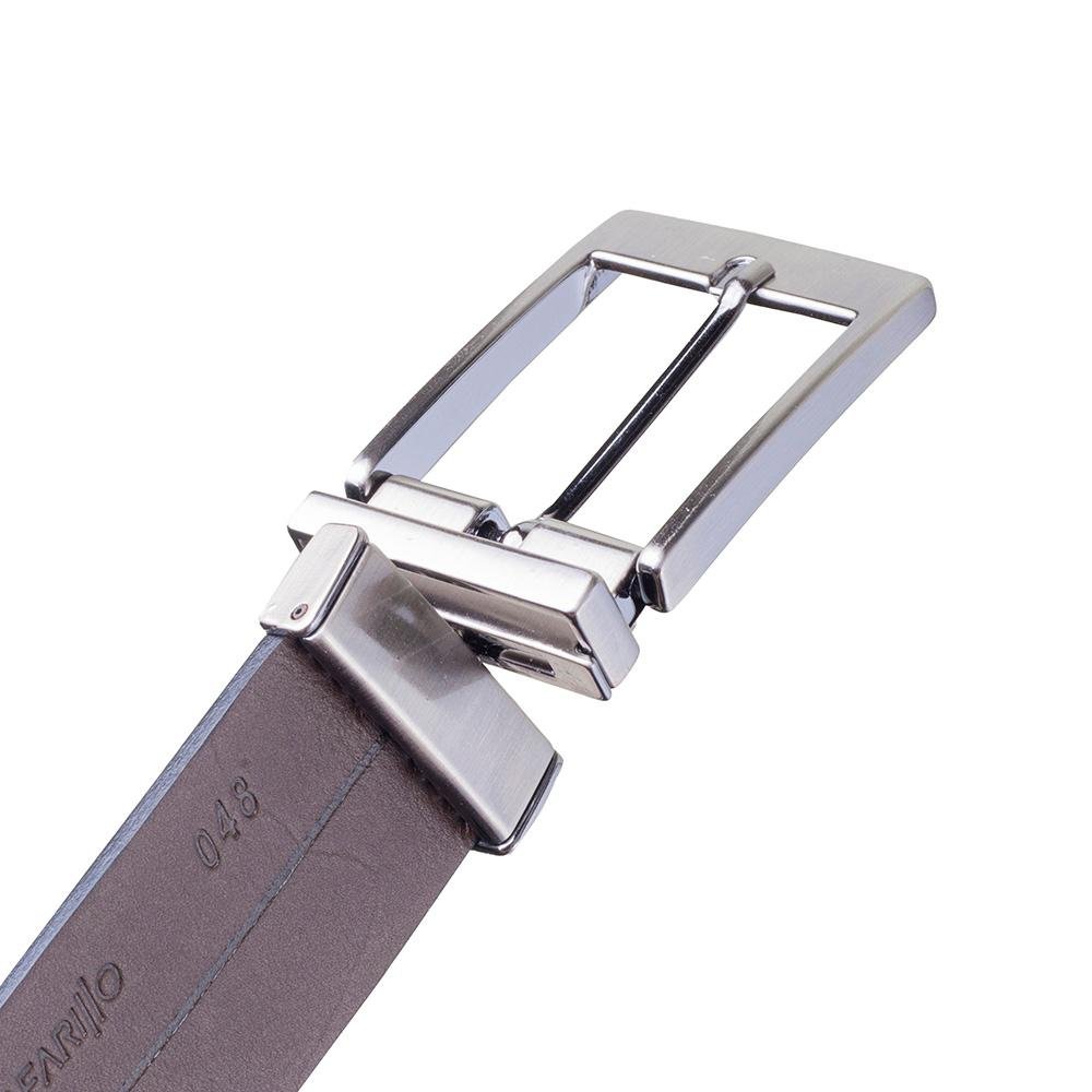 Cinto Dupla Face Rafarillo Risco Couro Masculino Marrom 2