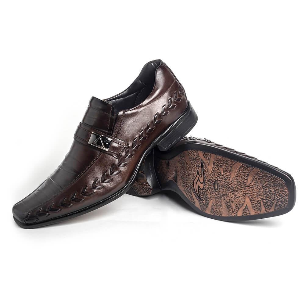Sapato Couro Rafarillo Masculino Las Vegas 79352-03 Marrom 4