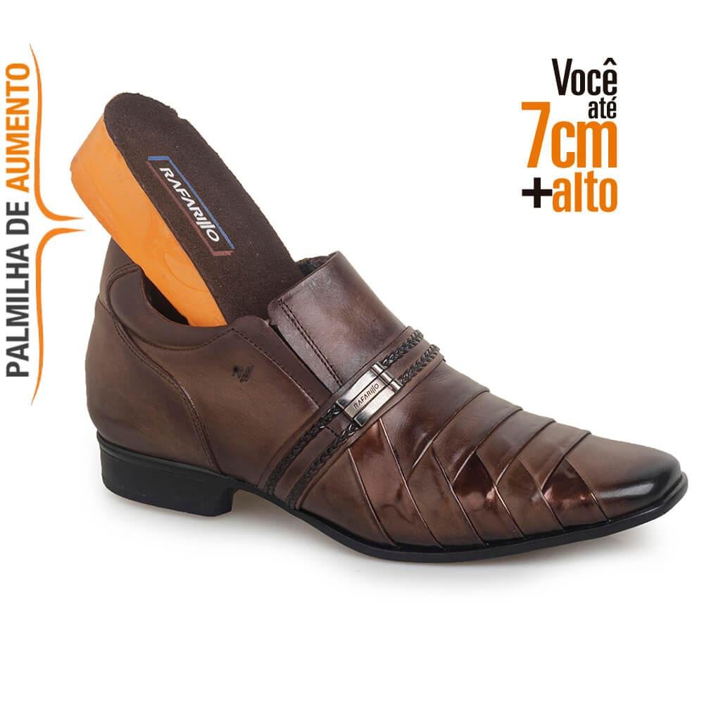 Sapato Masculino Rafarillo Alth Você+alto 7cm Couro Marrom 4