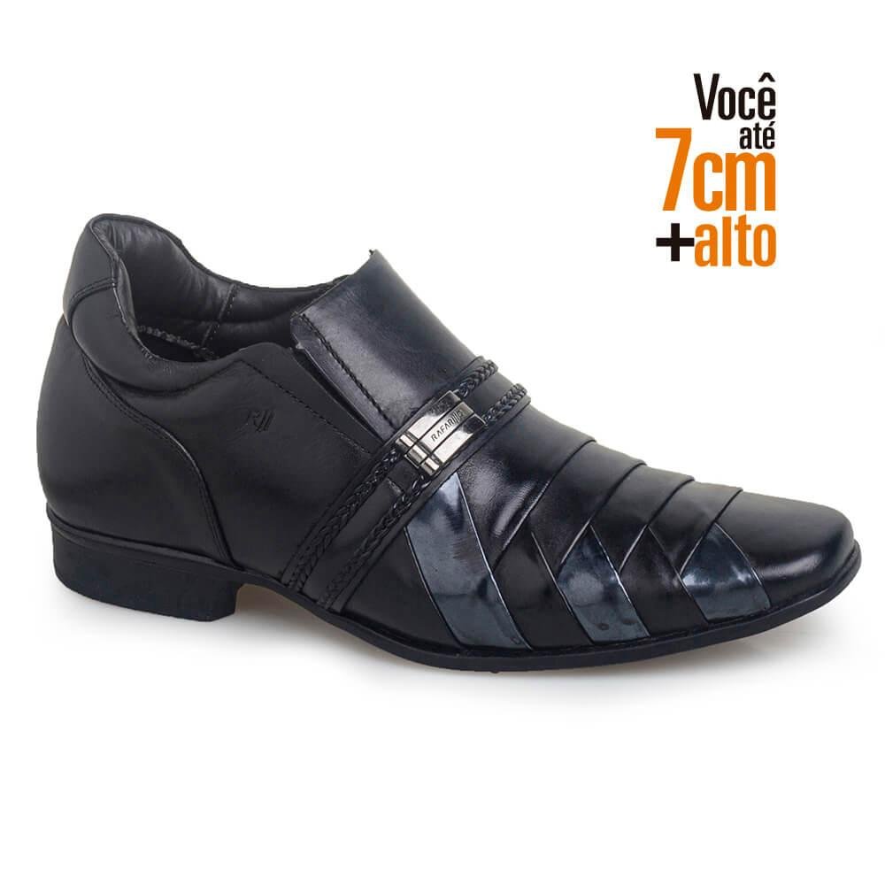 Sapato Masculino Rafarillo Alth Você+alto 7cm Couro Preto 3