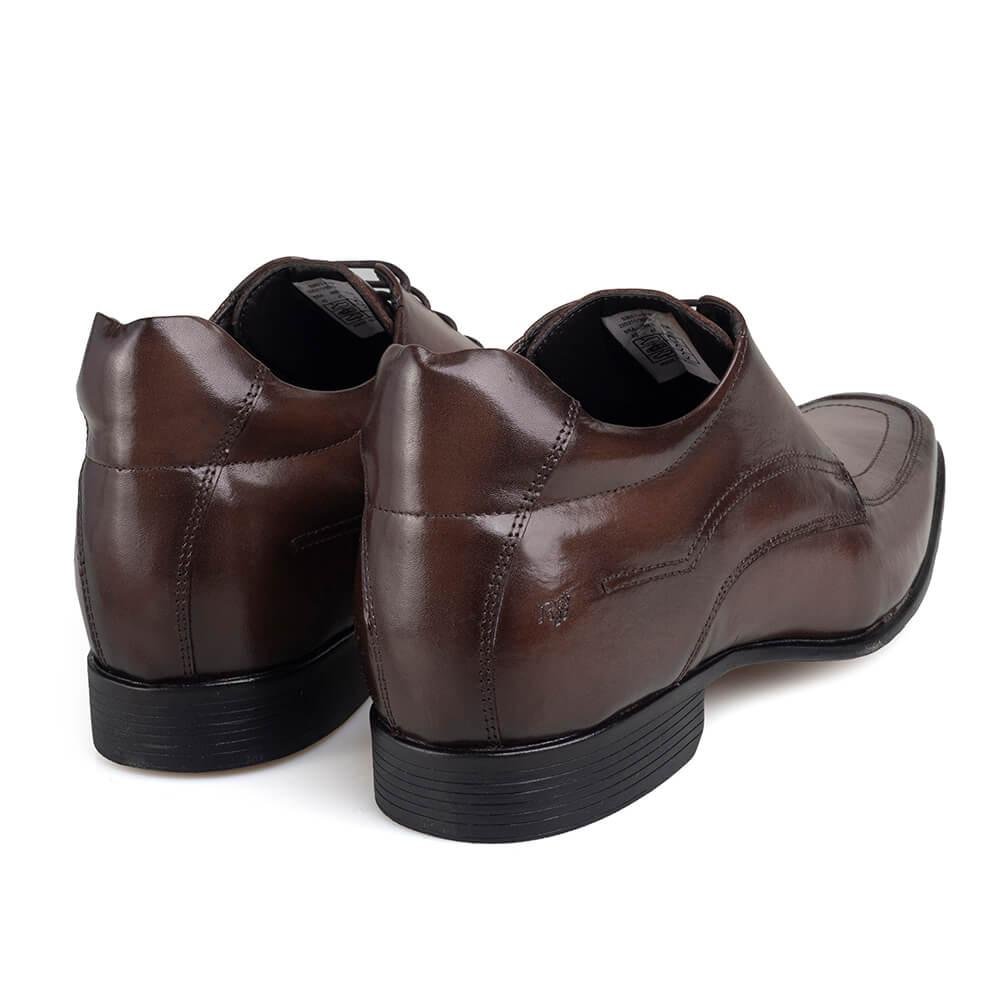 Sapato Masculino Social Couro Legitimo Salto Interno 7cm Marrom 4