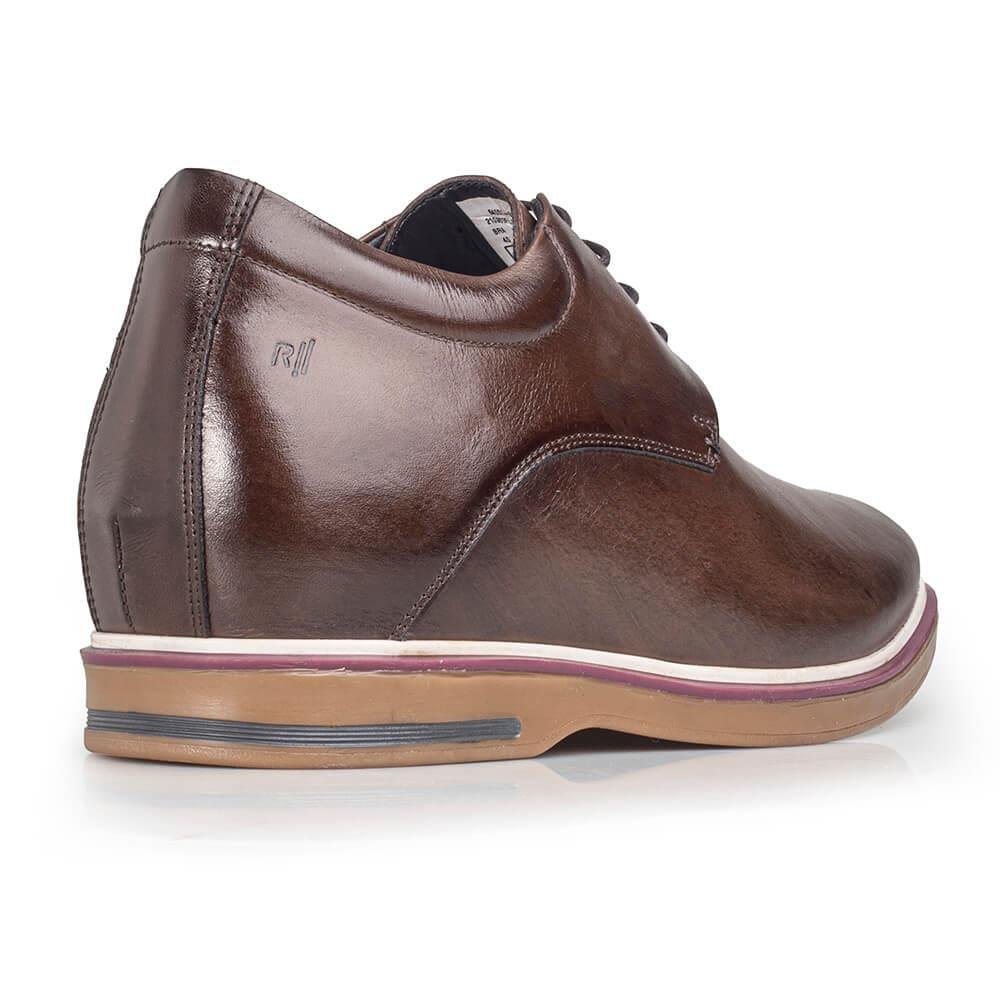 Sapato Rafarillo Vogue Alth Couro Casual Você + Alto Marrom 4