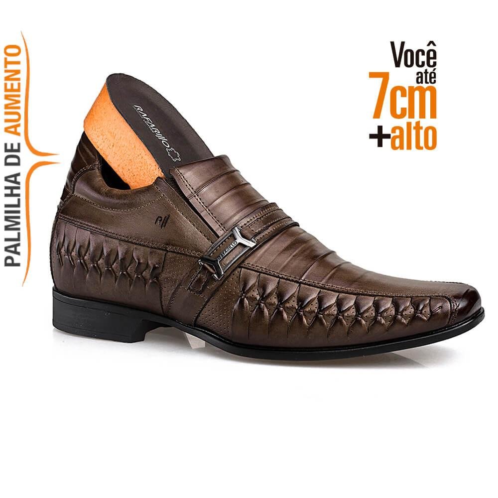 Sapato Social Couro Rafarillo Masculino Tresse Dia a Dia Marrom 3
