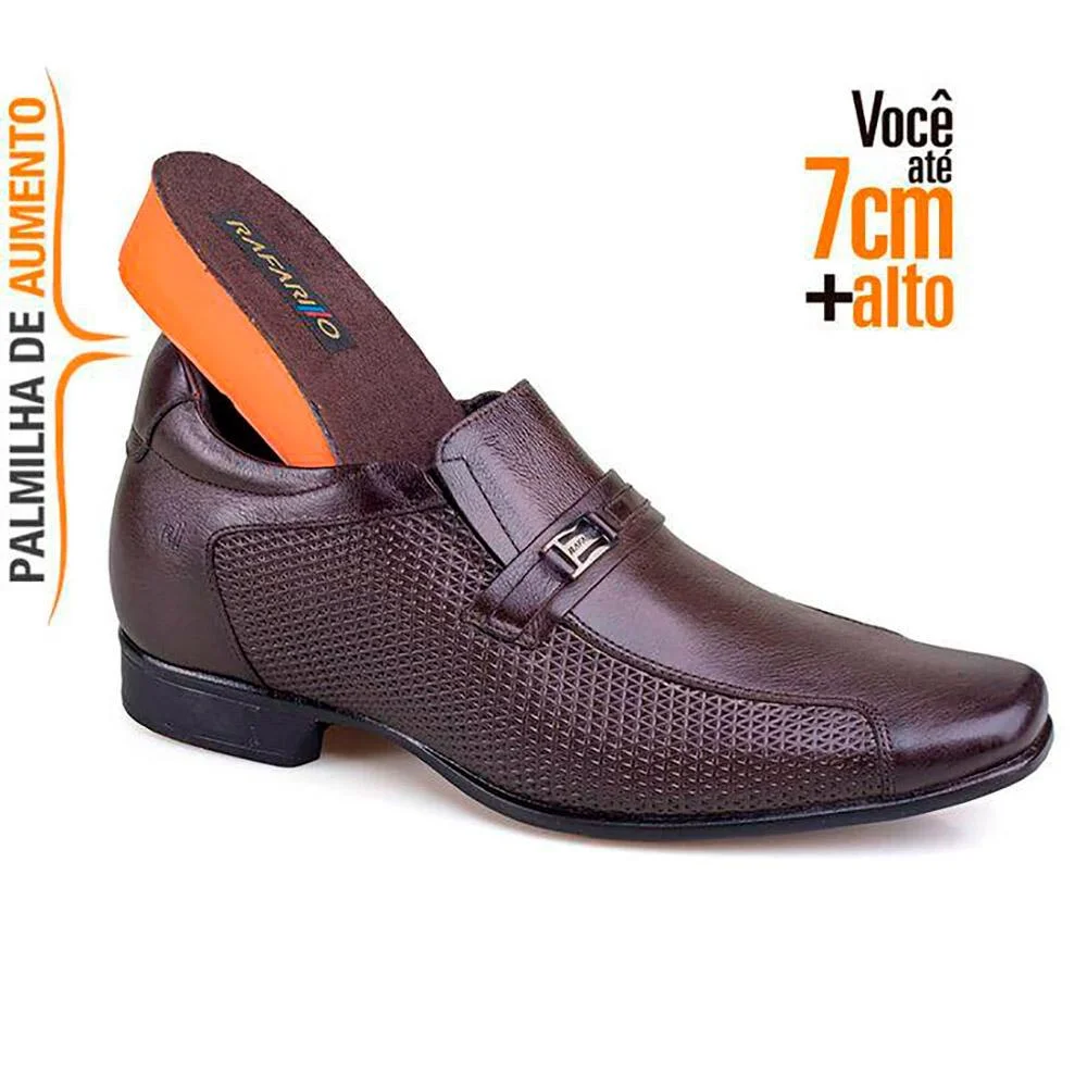 Sapato Social Rafarillo Couro Executive Você + Alto Marrom 3