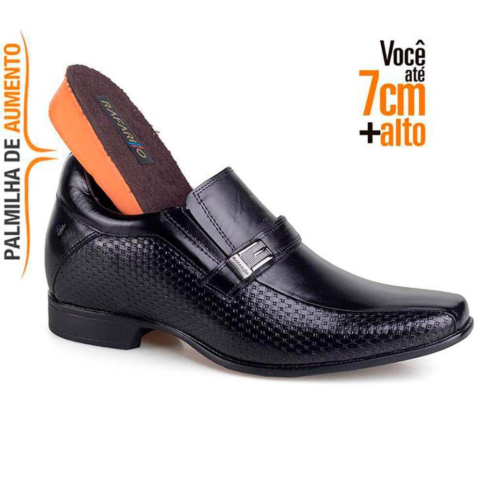 Sapato Social Couro Rafarillo Vegas Você + Alto Masculino Preto 2