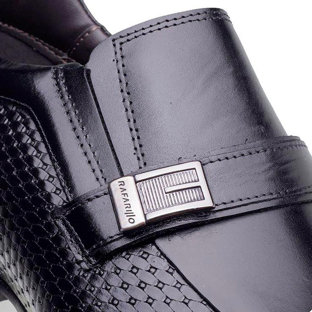 Sapato Social Couro Rafarillo Vegas Você + Alto Masculino Preto 6