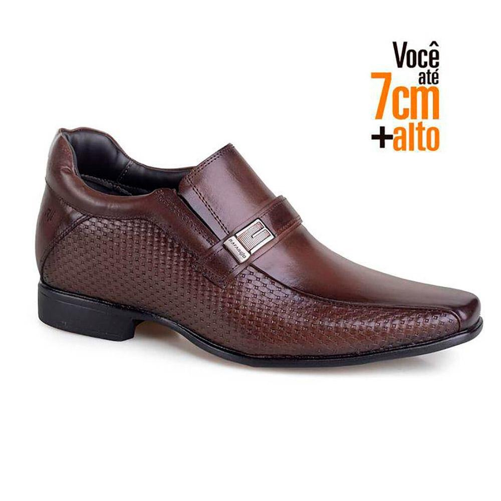 Sapato Social Couro Rafarillo Vegas Você + Alto Masculino Marrom 1
