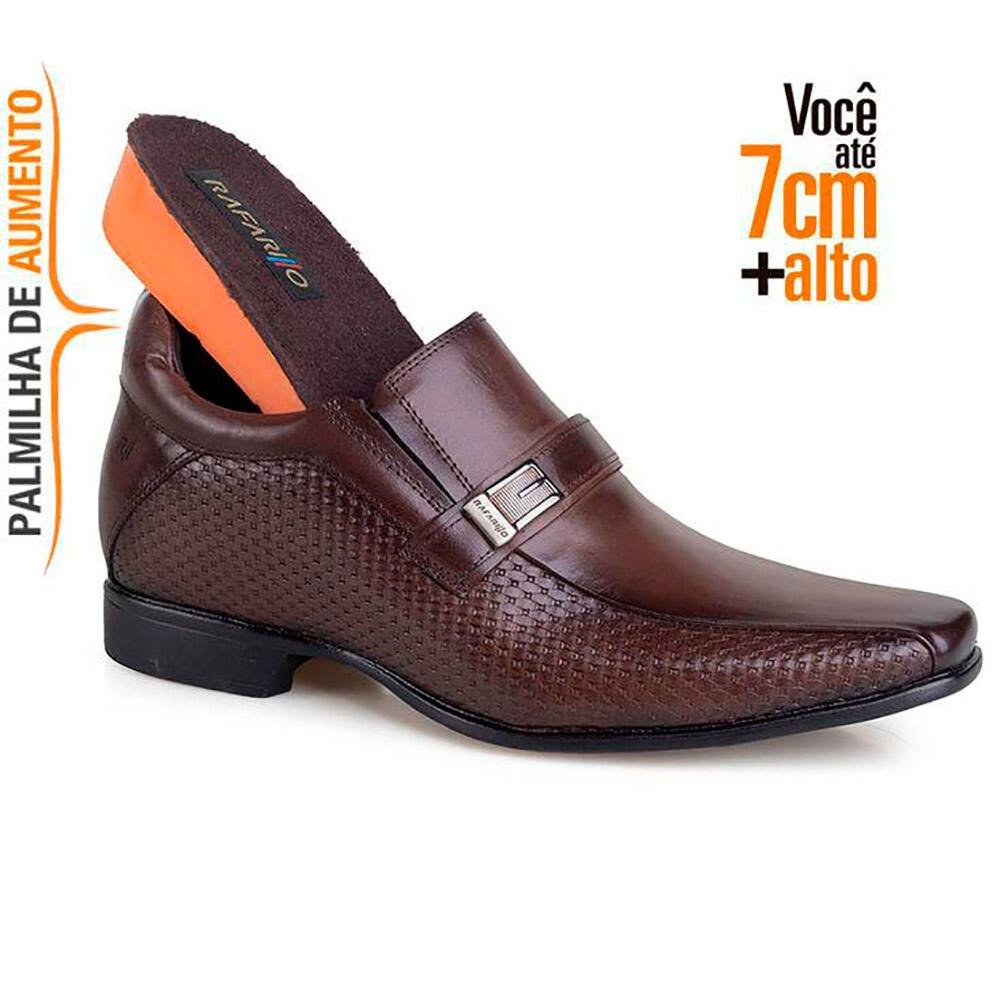 Sapato Social Couro Rafarillo Vegas Você + Alto Masculino Marrom 2