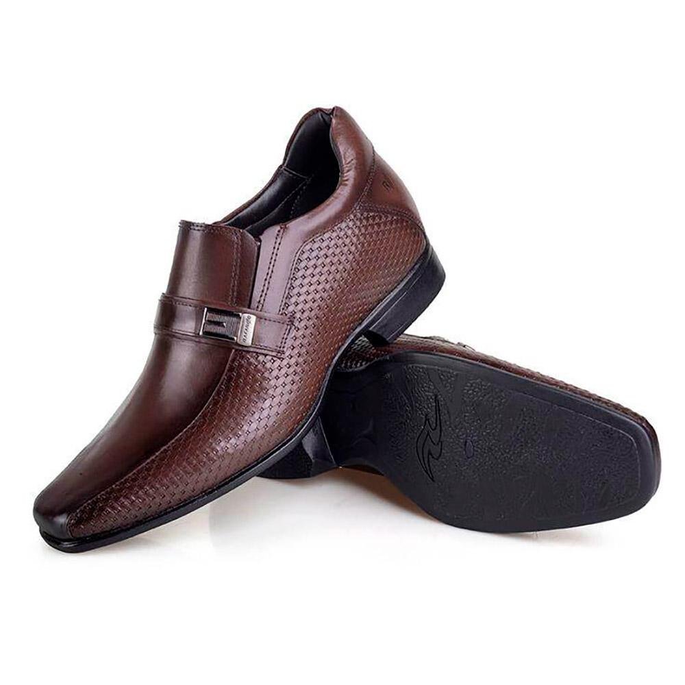 Sapato Social Couro Rafarillo Vegas Você + Alto Masculino Marrom 4