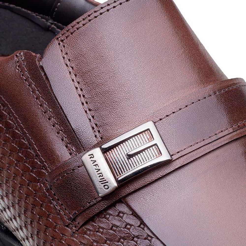 Sapato Social Couro Rafarillo Vegas Você + Alto Masculino Marrom 6