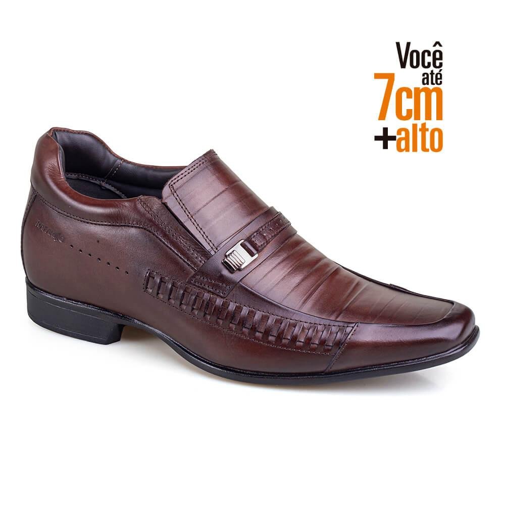 Sapato Social Couro Rafarillo Vegas Você + Alto Masculino Marrom 2