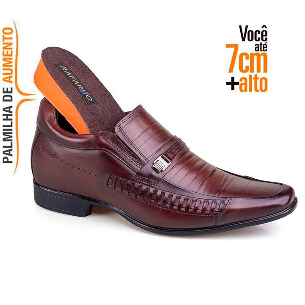 Sapato Social Couro Rafarillo Vegas Você + Alto Masculino Marrom 3