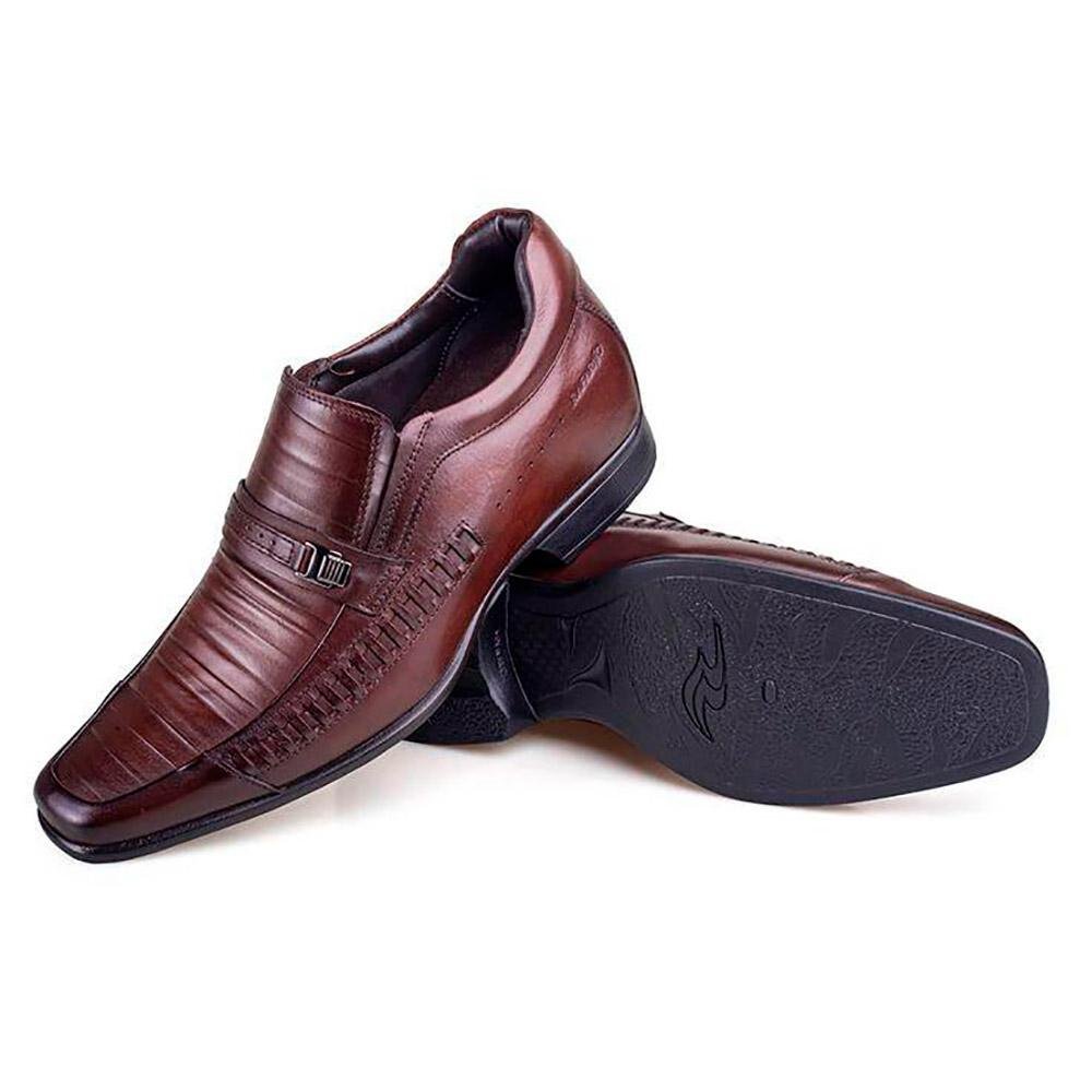 Sapato Social Couro Rafarillo Vegas Você + Alto Masculino Marrom 5