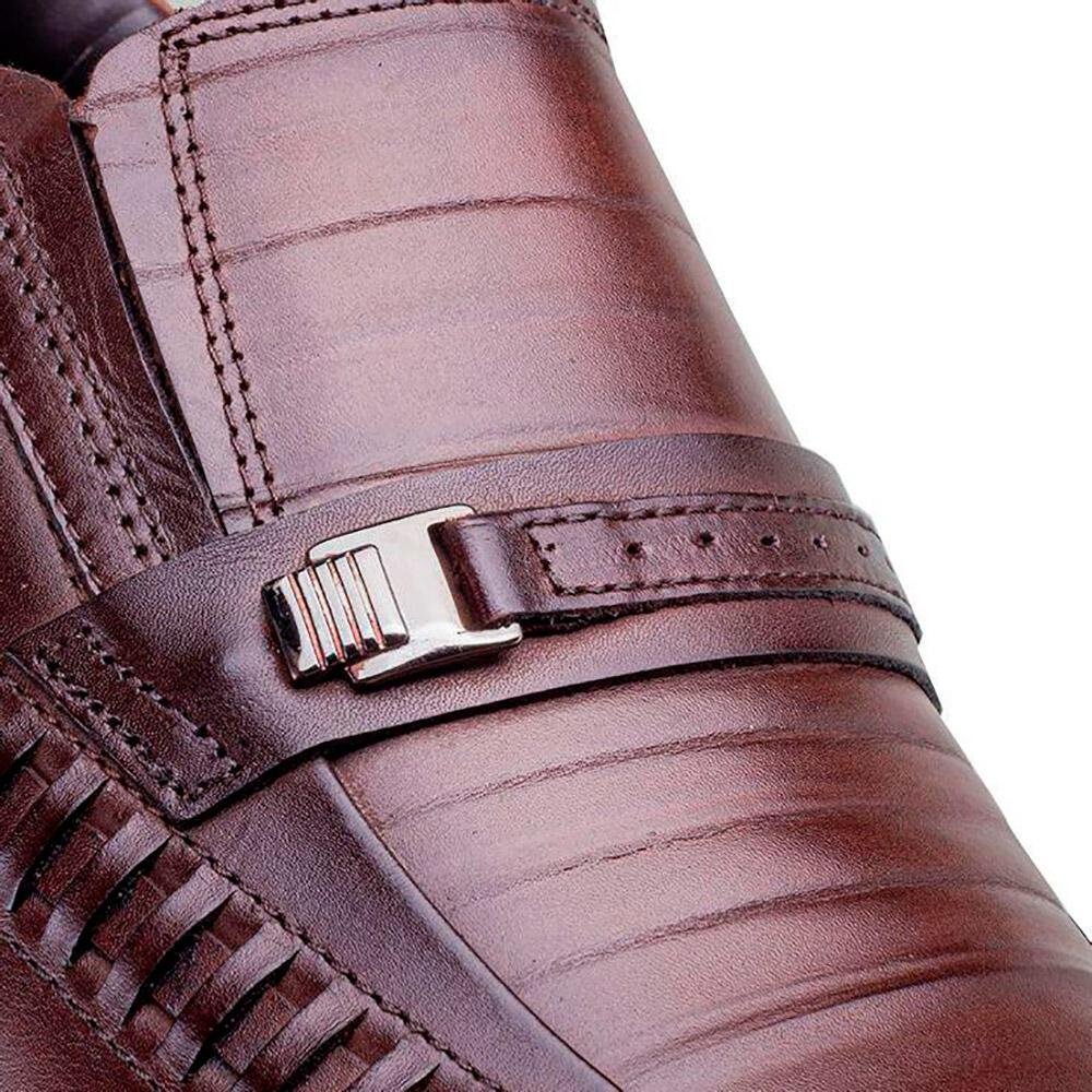 Sapato Social Couro Rafarillo Vegas Você + Alto Masculino Marrom 7