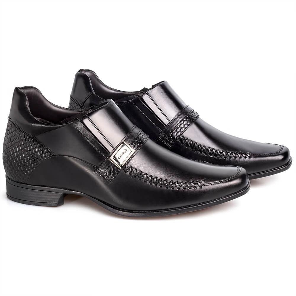 Sapato Social Rafarillo Masculino Couro Aumenta Altura Preto 5