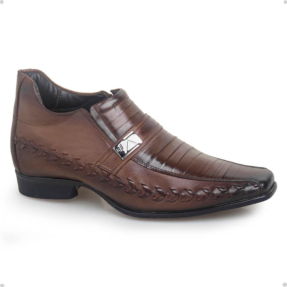 Sapato Social Masculino Rafarillo Elevação de altura 7cm Marrom 1