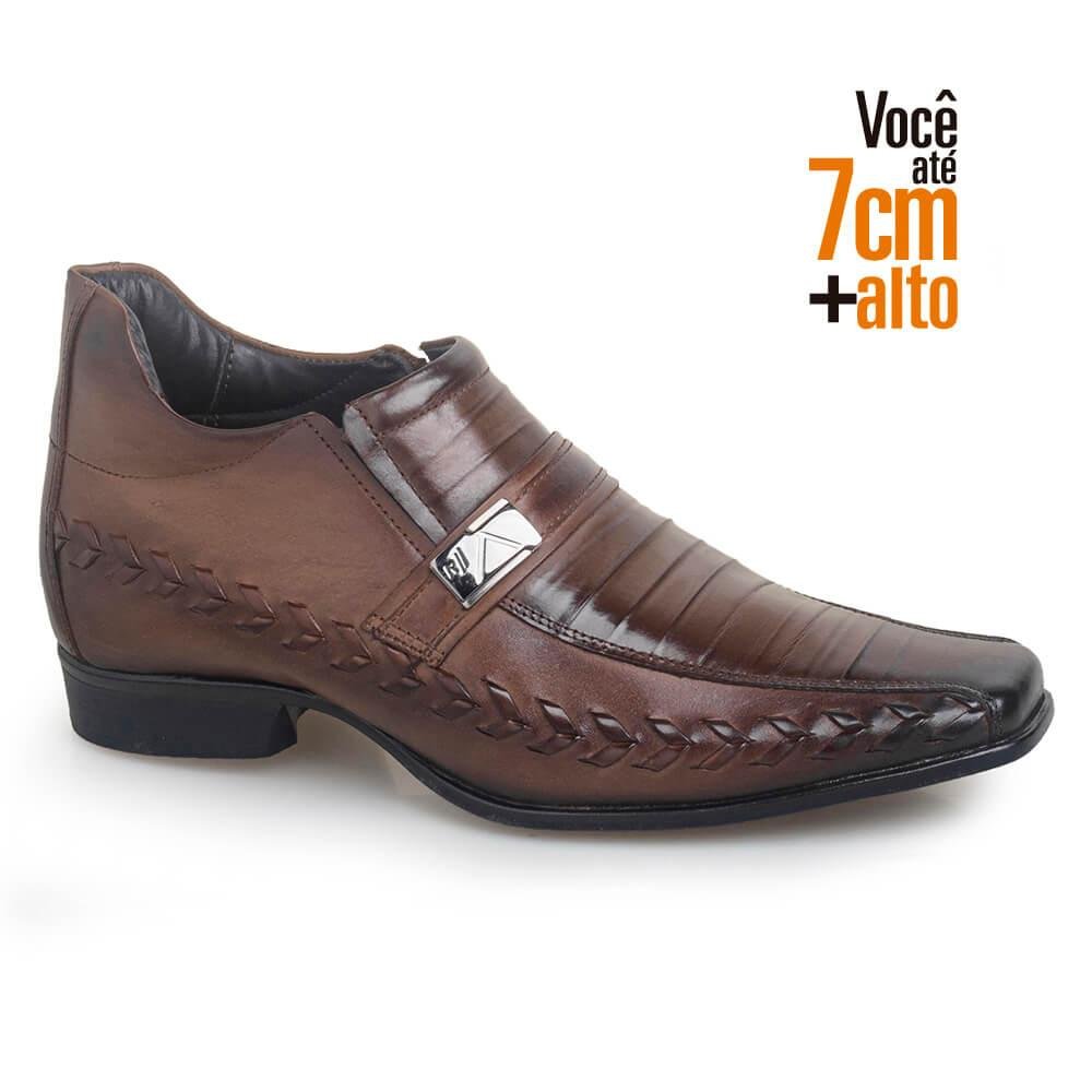 Sapato Social Masculino Rafarillo Elevação de altura 7cm Marrom 3