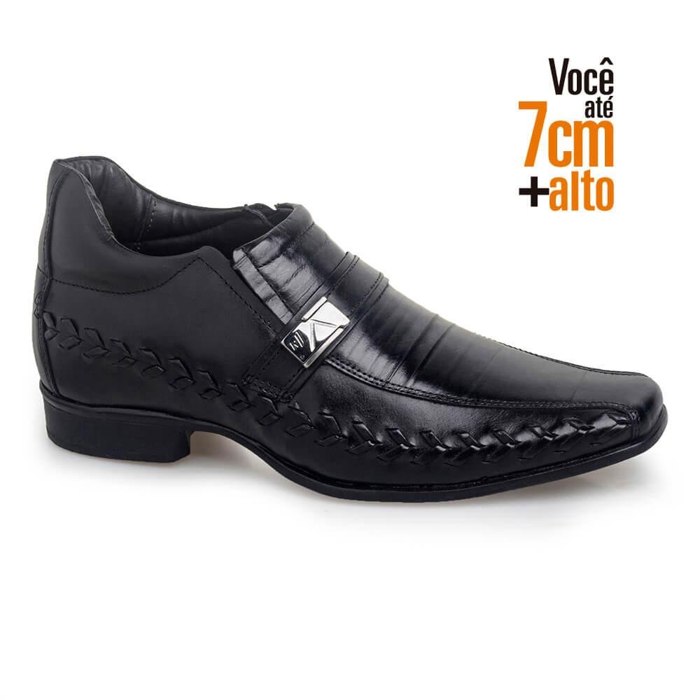 Sapato Social Masculino Rafarillo Elevação de altura 7cm Preto 3
