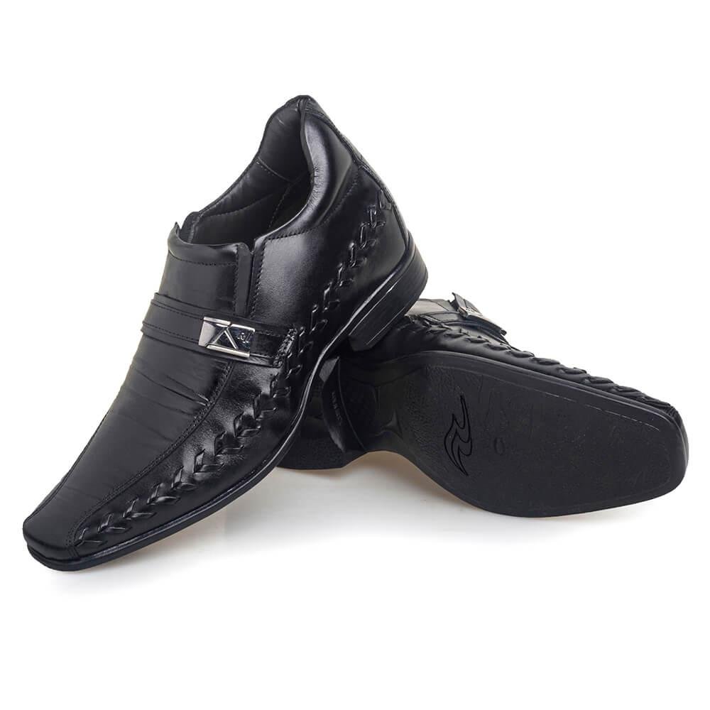 Sapato Social Masculino Rafarillo Elevação de altura 7cm Preto 7