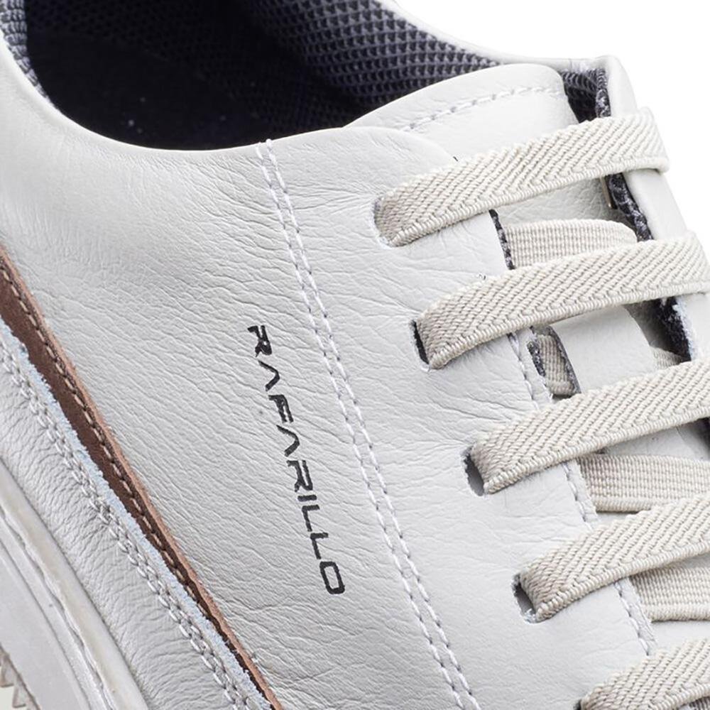 Sapatenis Masculino Couro Confortável Casual Rafarillo Kiev Branco 4