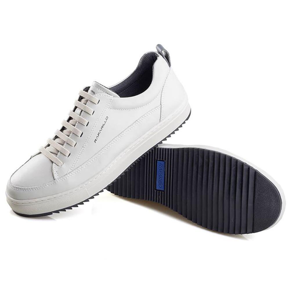 Sapatenis Masculino Couro Casual Moderno Rafarillo Kiev Branco 3