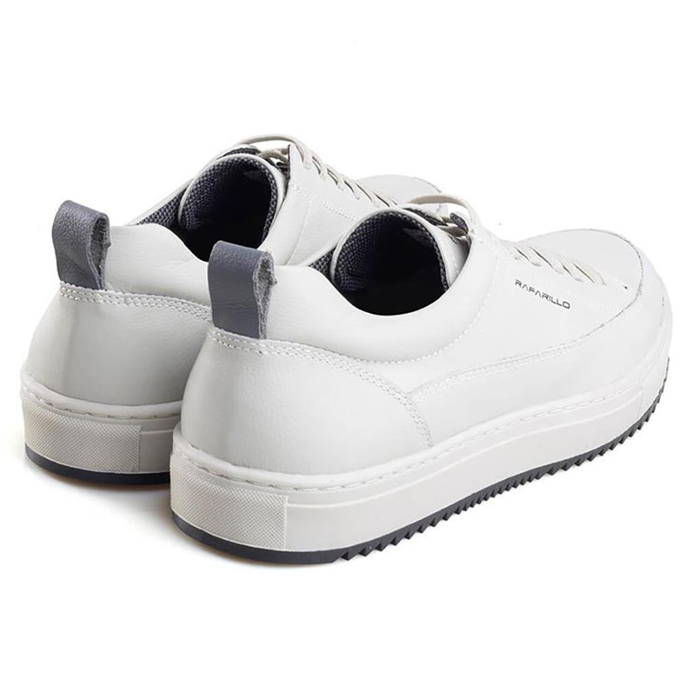 Sapatenis Masculino Couro Casual Moderno Rafarillo Kiev Branco 4